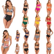 Womens High Waist Bikini Set Push Up Beach Swimsuit Bathing Suit Summer Swimwear