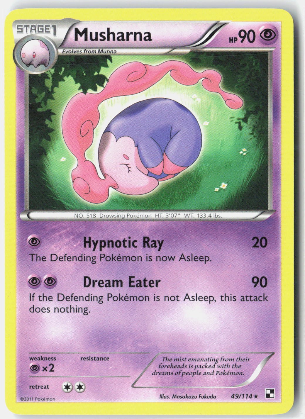Musharna Black and White 49/114 Pokemon Card