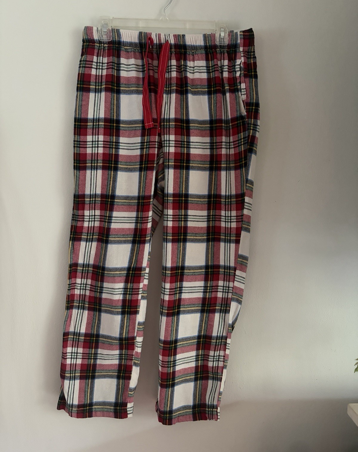 Old Navy Men’s M Cotton Flannel Plaid Pajama Pants Multicolor Drawstring Pockets