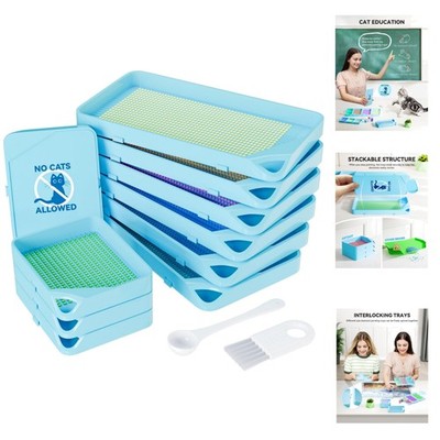 10 PCS Interlocking Diamond Painting Schiffchen Set, Stackable Tablett als Di...