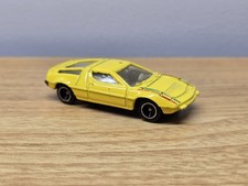 Vintage Minature Toy Lamborghini Car Yellow with Red and Green Stripes