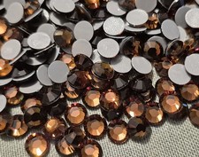 72 pcs SWAROVSKI SMOKE TOPAZ HOTFIX 34ss 7mm 2028