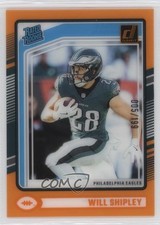 2024 Panini Clearly Donruss Rated Rookie Orange /199 Will Shipley #87 1oa8