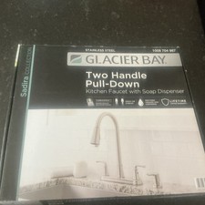 Glacier Bay Sadira Double Handle Pulldown Sprayer Kitchen Faucet Open Box