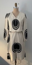 VTG 1960S I. MAGNIN~DAVIDOW~BLK & WHITE OP AR...