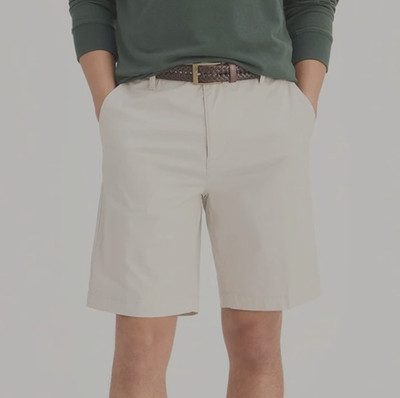 DOCKERS Porcelain Tan Khaki Supreme Flex Ultimate Chino Shorts NEW 30x9 30