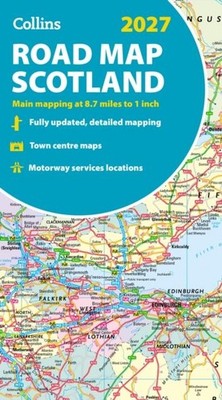 2027 Collins Road Map of Scotland by Collins Maps Sheet map, folded