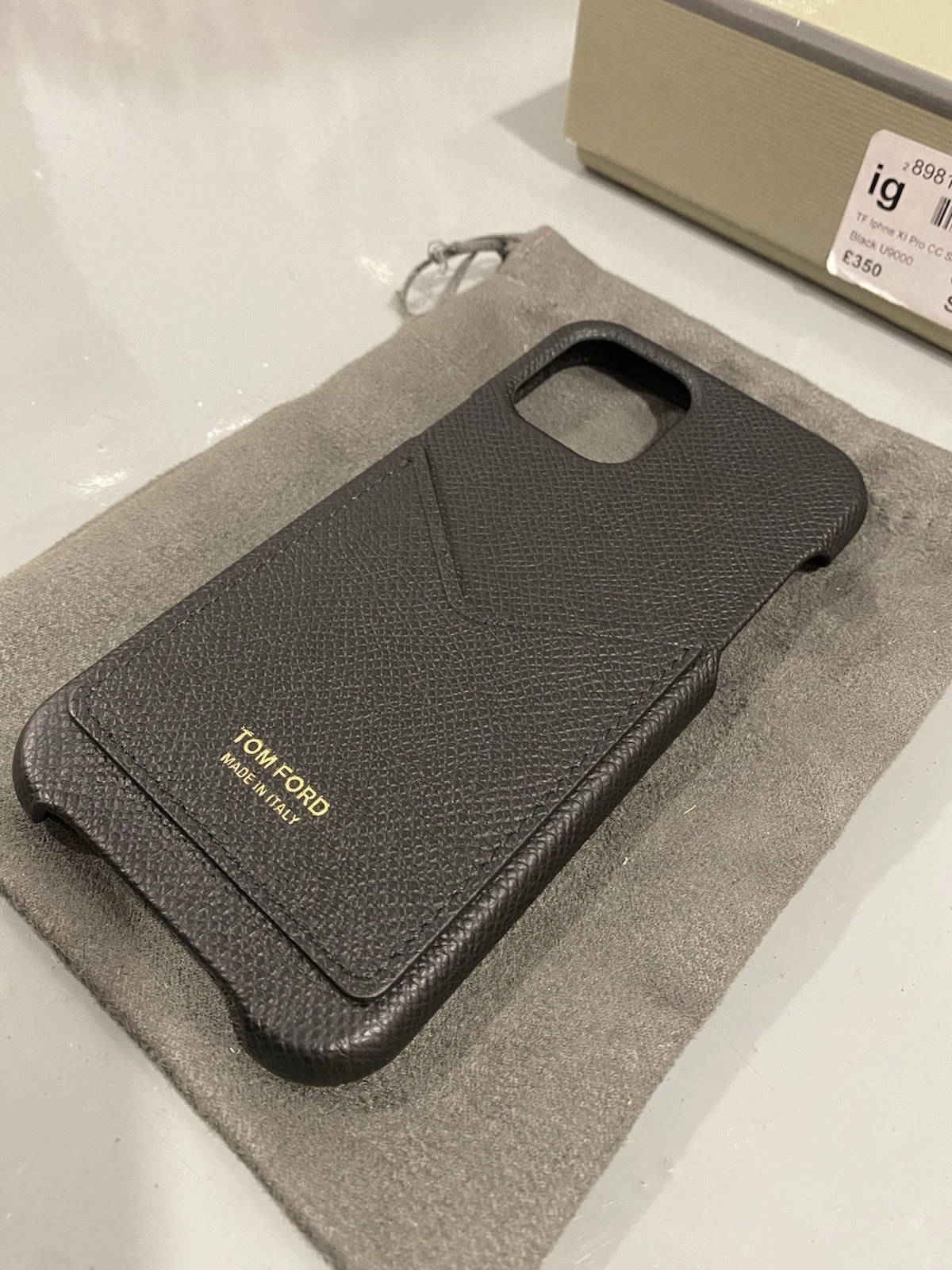 Tom Ford iPhone 11 Pro Black Phone Case Card Slip Brand New Box Damaged 7