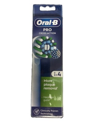 4 Pack Oral-B PRO Cross Action Electric Replacement Toothbrush Heads
