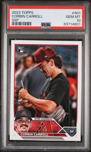 Corbin Carroll [Golden Mirror SSP Variation] #401 2023 Topps card