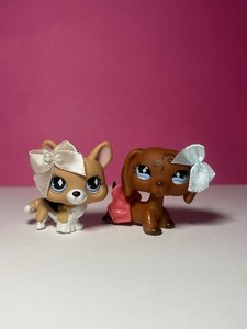 Lot De 5 Littlest Pet Shop - Chiens Avec Teckel Rare - Désinfectés Avant Envoi