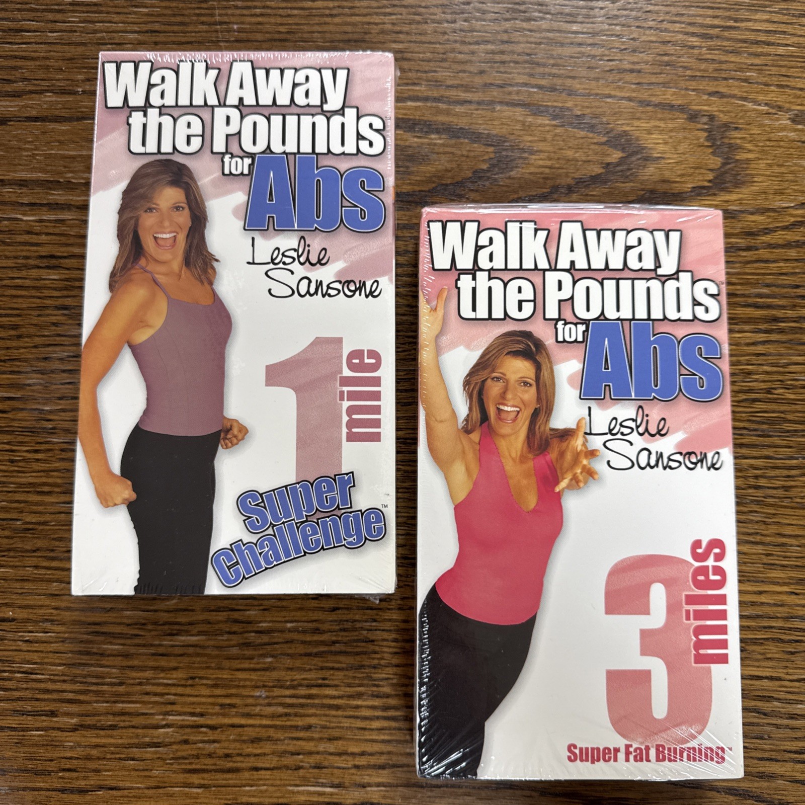 Leslie Sansone Walk Away The Pounds Express VHS Tapes 1 Mile & 3 Mile Lot of 2