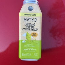 Maty's Organic Children's Mucus Cough Syrup, Made with Organic Honey 6 Oz 1/26