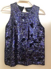 Splendido top smanicato foderato con paillettes taglia 4 French Connection ottime condizioni