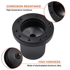 Universal Black Golf Cart Steering Wheel Hub Adapter With 5/6 Holes For YAMAHA