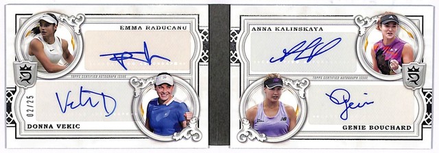 2024 Topps Royalty Donna Vekic Emma Raducanu Genie Bouchard Kalinskaya Auto #/25