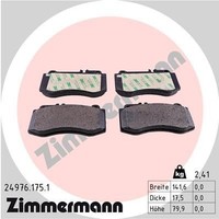 Zimmermann Bremsbelagsatz, Scheibenbremse 24976.175.1 FüR MERCEDES-BENZ