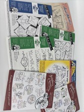 Embroidery Patterns Iron on Transfers lot of six -vintage 