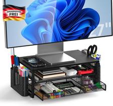 Ergonomischer Monitorständer mit Schublade für PC Drucker 20 kg Organizer Hoch |
