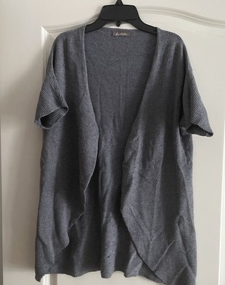 Lolita Damen Kurzarm Cardigan Grau Gr. S/M