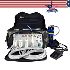 Portable Dental Unit Air Turbine Unit Air Compressor 3 Way Syringe Suction 4Hole