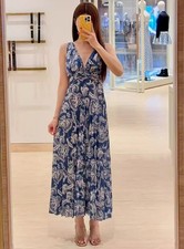 Sandro Collar Short Sleeve Shirt Dress Contrasting Midi Dress for Ladies