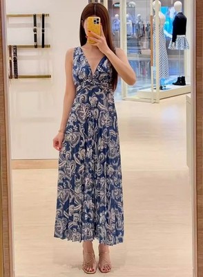 sandro collar shirt dress contrasting floral midi dress for women Sandro Print Midi Shirt Dress In Floral - 40% Off