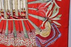 Hermes Ombres et Lumieres Silk Scarf Red Forest Hunt Carre 90 Vintage — photo 7
