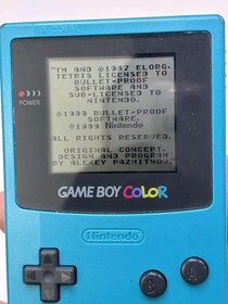 Nintendo Gameboy Color CGB-001 Teal Blue Handheld Console & 1 Game Tested VIDEO!