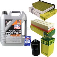 Mann Inspektionspaket 5L Liqui Moly Top Tec 5W-30 FüR Audi A3 1.8 Tfsi 2.0 Q3 VW