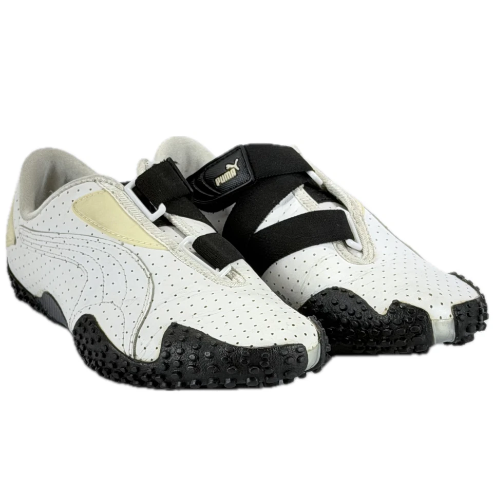 Puma Mostro Perforated Leather Women Sneakers Size 7 White Black 341953 03 Y2K - Image 3 of 4