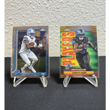 Topps Chrome 2025 Jahmyr Gibbs Detroit Lions Power Players & Base #101 & PP-12