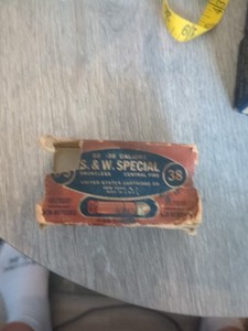 Antique Vtg Smith & Wesson .38 United States Cartridge Co EMPTY Box CHECK PHOTOS