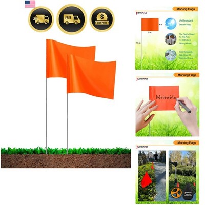20Pack Marking Flags, 15x4x5 Inch Marker Flags Use for Yard & Lawn, Boundary ...