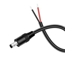 Fancasee 16AWG DC Power Pigtail Cable, 5.5mm x 2.1mm DC Barrel Male Plug Jack...
