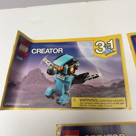 Lego Creator Robot Explorer #31062 Set of 3 Instruction Manual Booklets ONLY