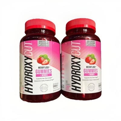 2 X Hydroxycut Weight Loss Women Supplement 90ct Gummies Strawberry Exp 09/2026+
