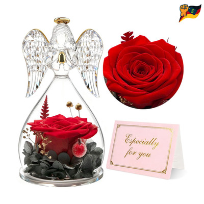 Eternal Rose Angel Geschenk Mutter 3D Glasdekoration 3D Glasdekoration Mutter