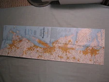 BOSTON TO WASHINGTON CIRCA 1830 + MEGALOPOLIS MAP National Geographic July 1994