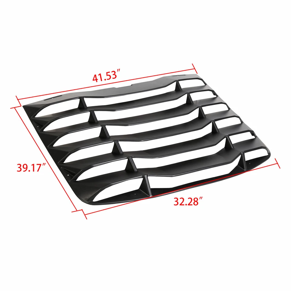 Fits For 03-08 Nissan 350Z Matte Black Rear Windshield Louvers Cover ABS Foto 3 de 4