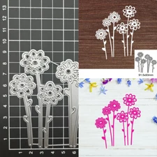 Flowers Metal Cutting Dies Scrapbook Paper Craft Knife Mould Blade Punch Stencil