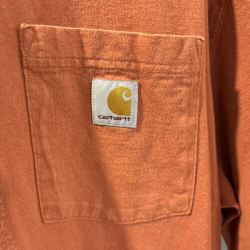 Camisa Carhartt Para Hombre Talla L Naranja Óxido Calce Suelto Manga Corta Camiseta de Trabajo - Imagen 2 de 8