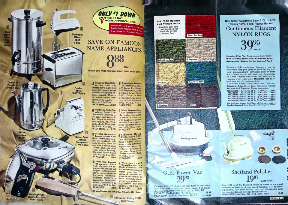 1966 Aldens Catalog Mail Order Shopping Vintage Department Store