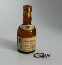 Antq Pre-Pro 1900s Mini Spey Royal Bottle Full Label & Seal Empty w/ Corkscrew