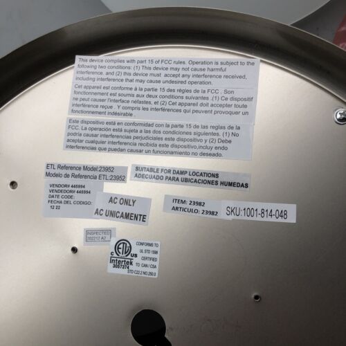 Hampton Bay Portland Court 14" Brushed Nickel LED Flush Mount Ceiling Light READ - Picture 13 of 18