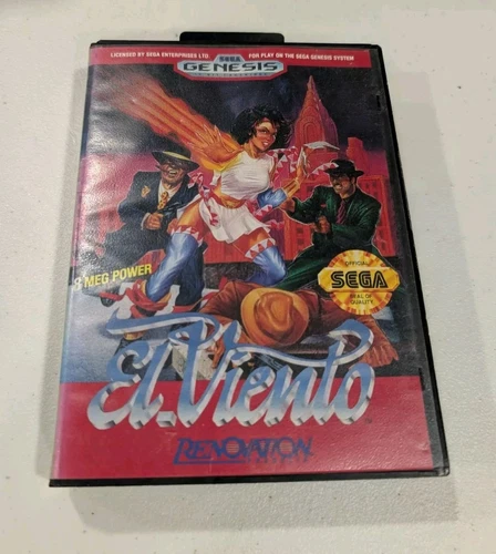 El Viento (Sega Genesis, 1991) Game And Case, No Manual