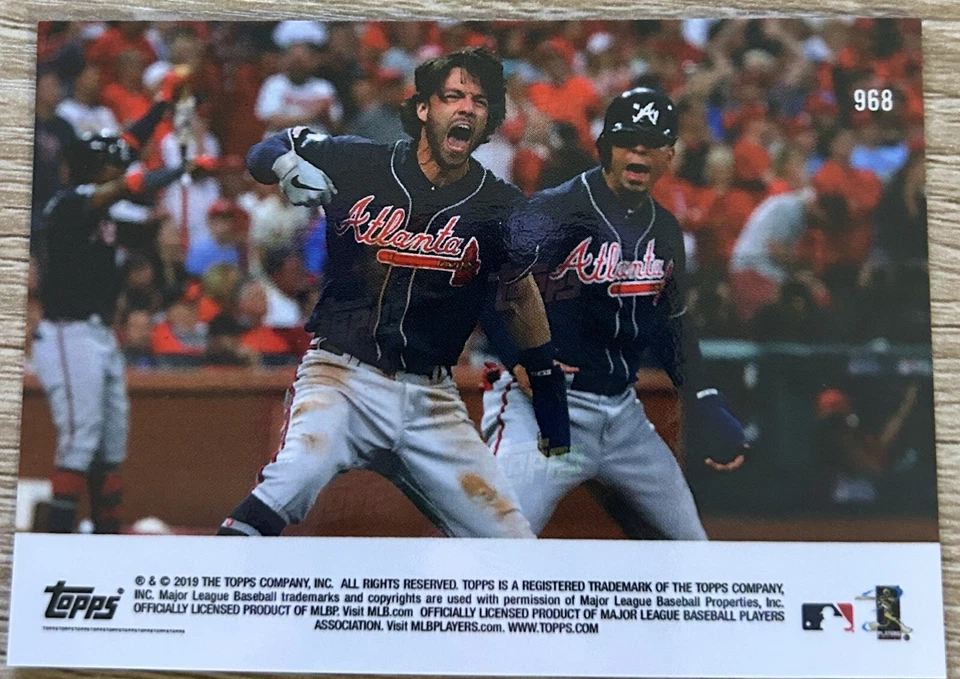 2019 Topps NOW Dansby Swanson #968 ~ Atlanta Braves ~ RARE, only 348 printed! - Image 2 of 2