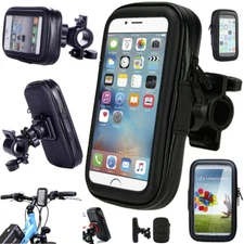 Universal Motorcycle Bicycle Bike Handlebar Cell Phone GPS Mount Holder Bag Case