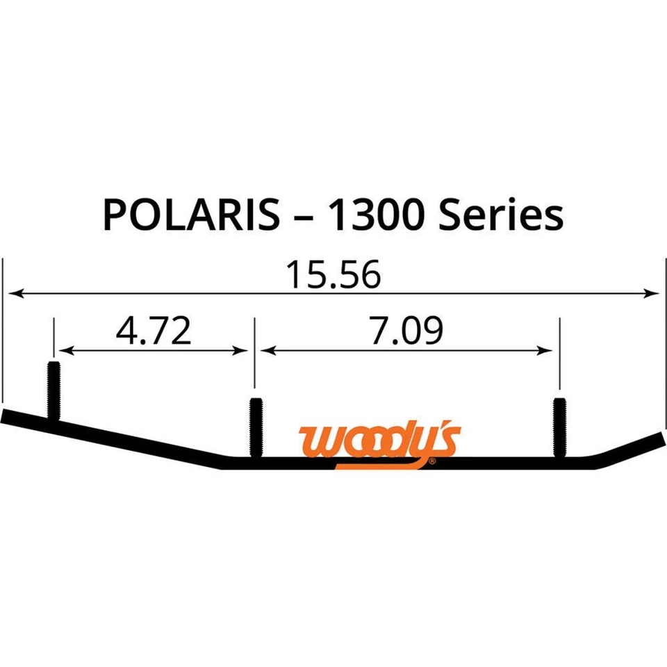Woodys 4" Trail Extender Flat Top Carbide Runner Polaris 2013-2024 - EPI3-1300 Foto 2 de 4