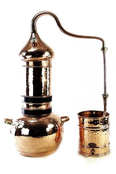 CopperGarden® Kolonnenbrennerei ❀ 3 Liter Destille ❀ Mit Thermometer & Kolonne